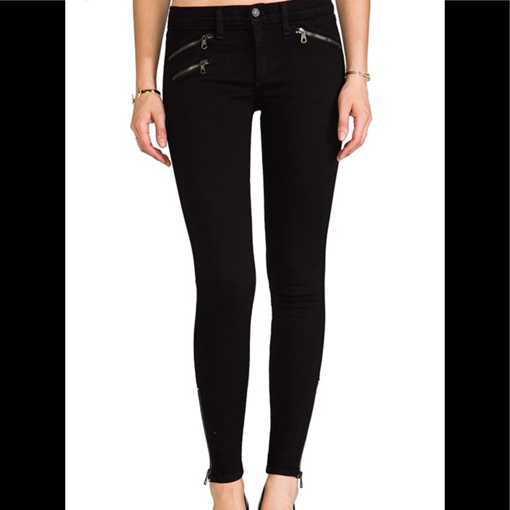 Rag & Bone Moto Skinny Jeans With 5 Zippers